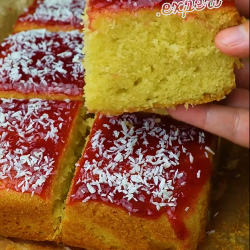 Simple Butter Cake with Raspberry Topping - Yummy Expert