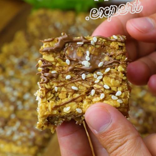 Caramel and Chocolate Oat Bars - Yummy Expert