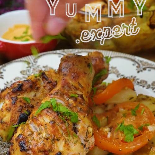 Oven-Baked Chicken with Potatoes and Tomatoes - Yummy Expert