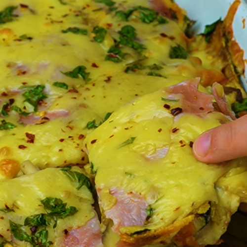 Oven-Baked Zucchini with Mushrooms, Ham, and Cheese - Yummy Expert