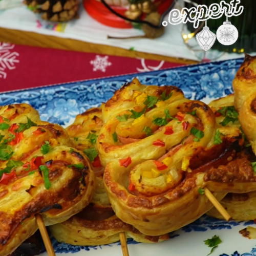 Christmas Tree Puff Pastry Pizzas - Yummy Expert