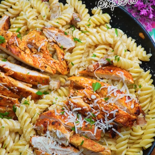 Creamy Chicken Pasta with Parmesan - Yummy Expert