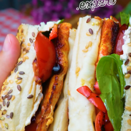 Creamy Chicken Sandwich with Roasted Bell Peppers and Sun-Dried Tomatoes - Yummy Expert