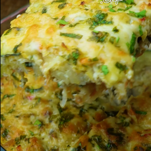 Grated Potatoes with Vegetables and Cheddar Cheese - Yummy Expert