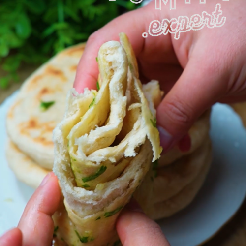 Homemade Stove-Baked Flatbreads with Parsley and Garlic | Lipii coapte pe aragaz cu pătrunjel și ust