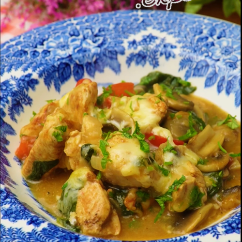 Mushroom Stew with Chicken and Vegetables - Yummy Expert