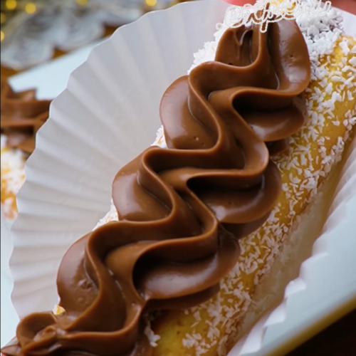 No-Bake Biscuit Cream Cakes with Coconut | Prăjituri cu cremă de biscuiți fără coacere și nucă de co
