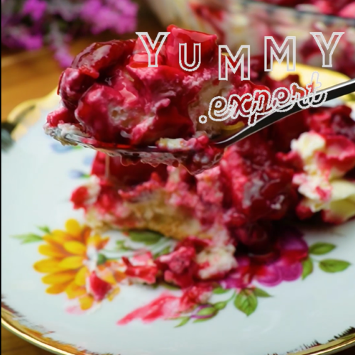 No-Bake Sour Cherry Cream Cake - Yummy Expert
