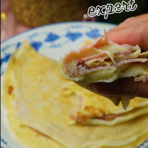 Savory Pancakes with Ham and Mozzarella - Yummy Expert