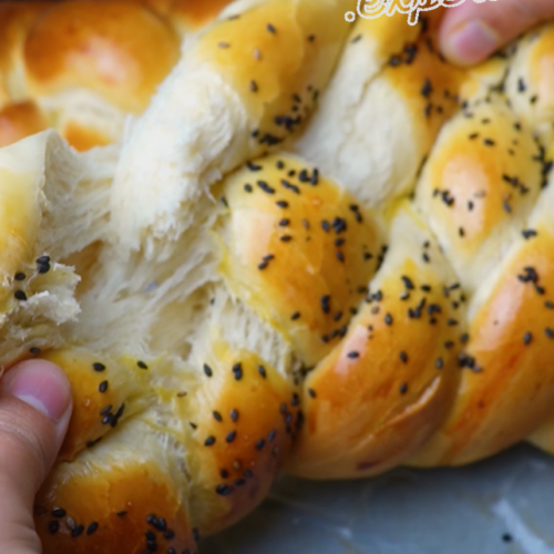 Soft Homemade Braided Bread with Honey and Sesame Seeds - Yummy Expert