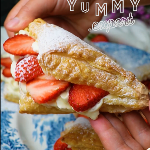 Strawberry & White Chocolate Cream Puff Pastries - Yummy Expert