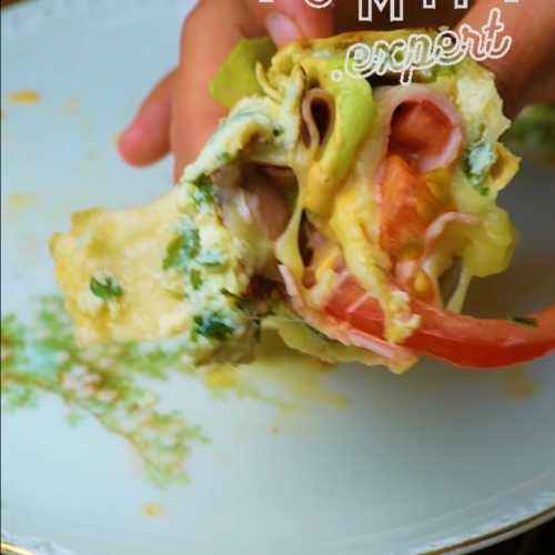 Stuffed Egg Wrap (Cheesy Breakfast Quesadilla-Style Flatbread) - Yummy Expert